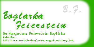 boglarka feierstein business card